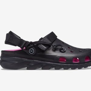 Post Malone limited edition pinko and black crocs.